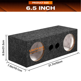 Suacopzar dual 6.5-inch enclosure interior using sound-absorbing cotton for damping