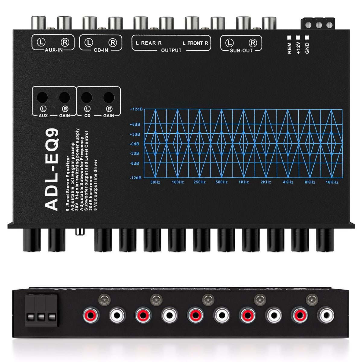Suacopzar equalizer front panel showing controls and white illumination benefit clarity