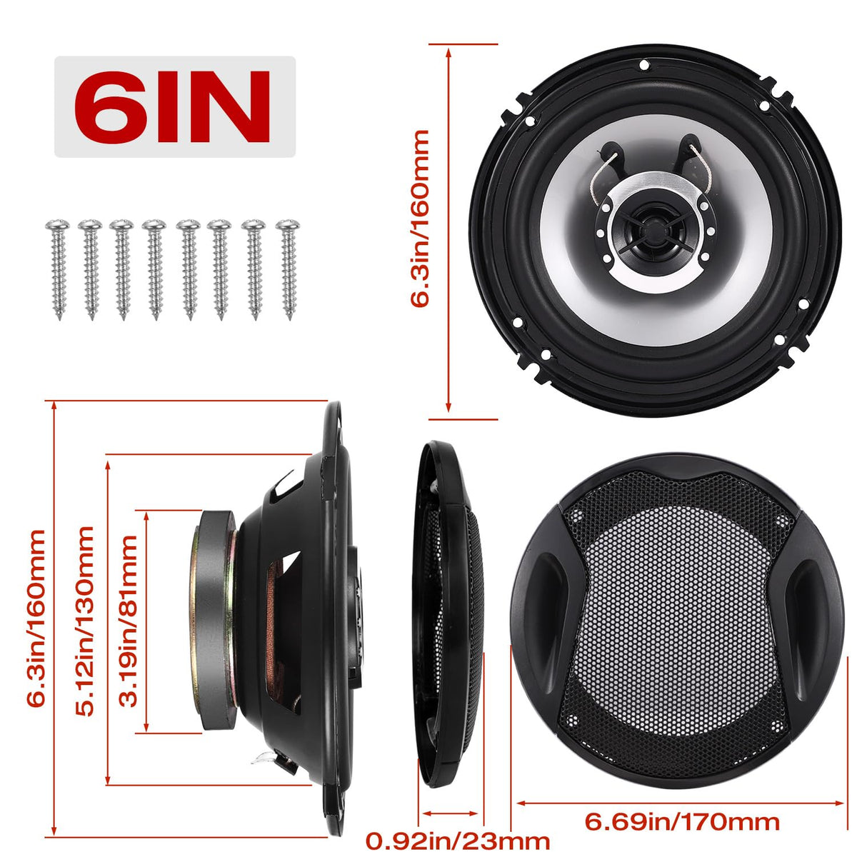 Suacopzar woofer edge detail showing rubber surround for lasting durability