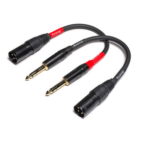 Suanqi 1/4-inch TRS to XLR cable ready for professional audio connections.
