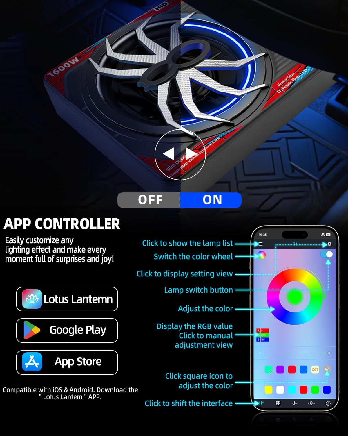 SUBPULSIX built-in amplifier enables a compact, all-in-one installation.