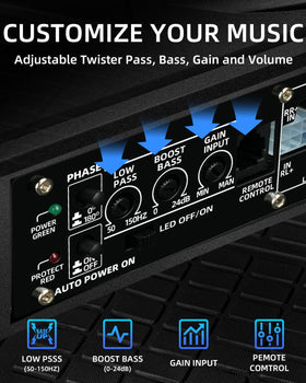 SUBPULSIX RGB beat-sync light adds visual mood synced to music.