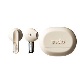Sudio N3 earbud close-up highlighting texture and eco-friendly plastics