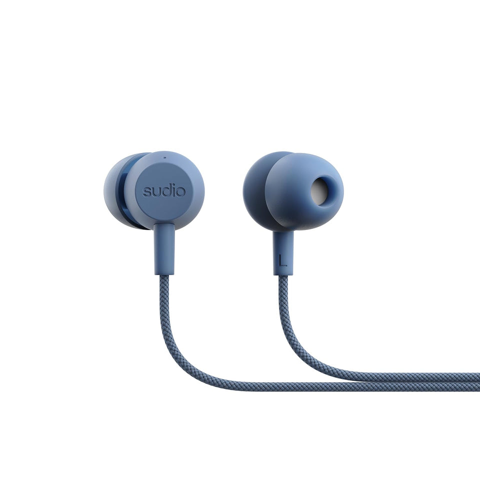 Sudio V3 Essential earbuds with braided cable for durable, tangle-resistant listening on the go