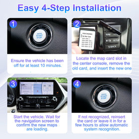 Suejezt plug-and-play installation on center console for quick setup.