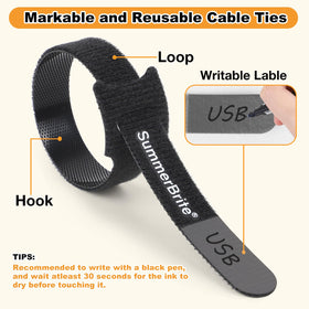 SummerBrite reusable 6-inch cable ties enable easy reconfiguration and daisy-chaining.