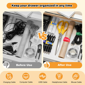 SummerBrite tidy home office cables organized with color-coding