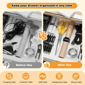 SummerBrite universal wire organizer suited for desk, travel, and appliances.