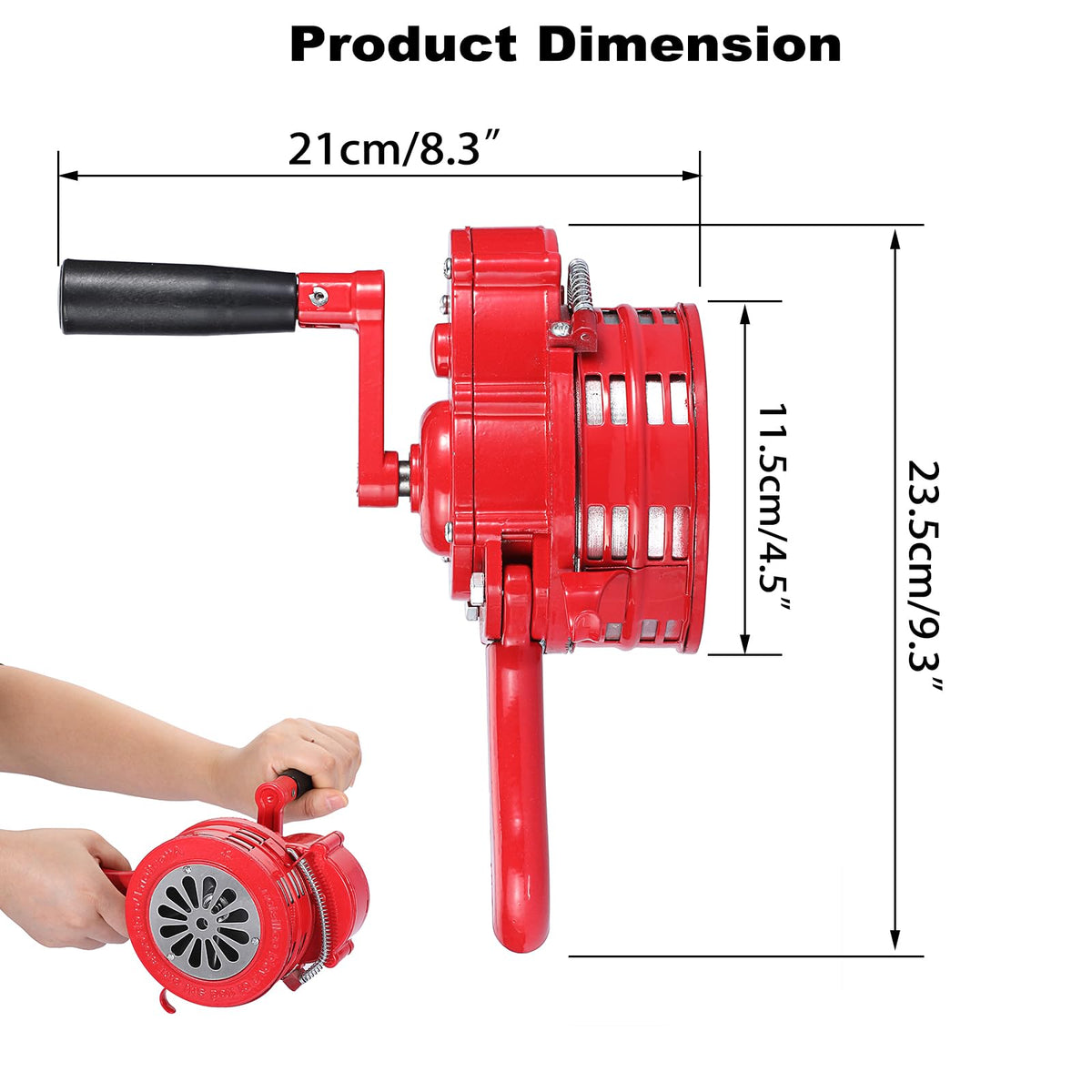 Sumnacon aluminum-alloy siren highlighting durable construction and rugged build.