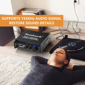 Sunbuck AS-25BU Bluetooth module enables wireless playback from your phone.