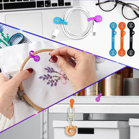  SUNFICON laptop cable management clips tidy charging cords at home or office