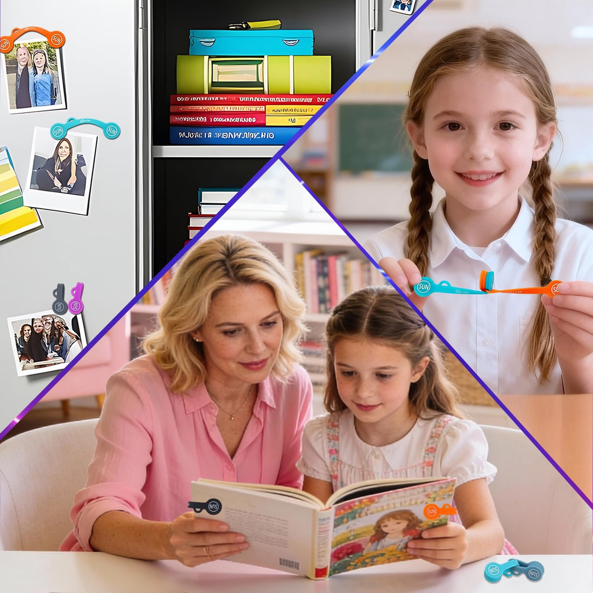  SUNFICON whiteboard marker holder clip keeps markers visible
