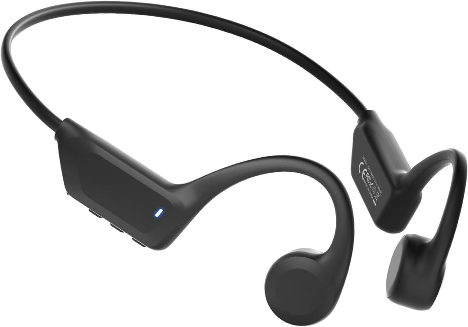 SUNGDOGIN 2026 bone conduction headphones worn during a run for safer awareness.