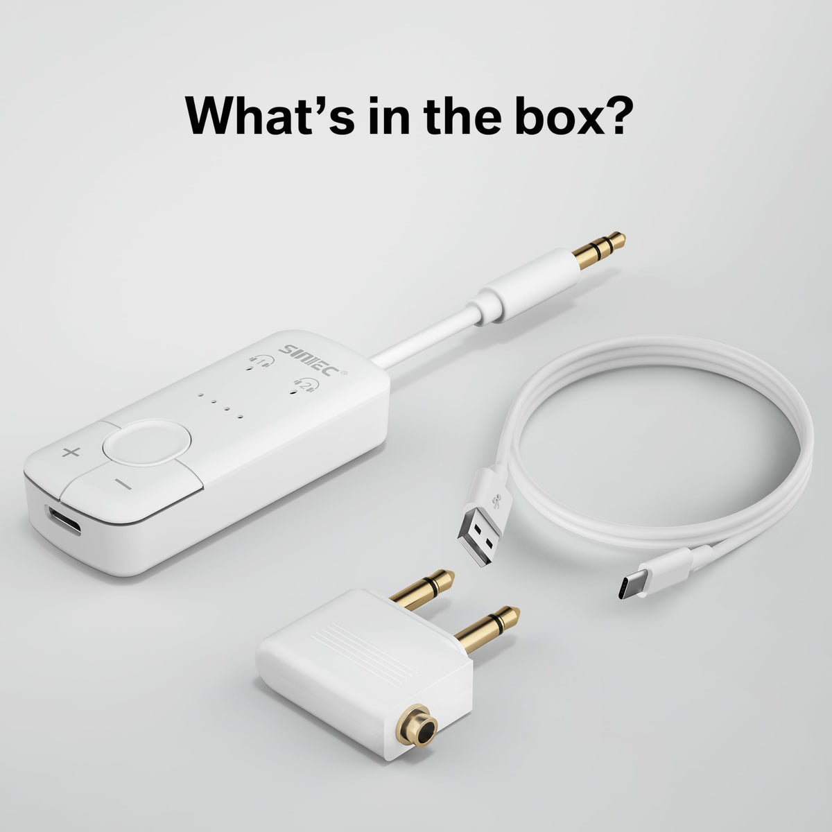 Sunitec compatibility with AirPods and Bluetooth headphones for versatile listening.