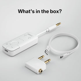 Sunitec compatibility with AirPods and Bluetooth headphones for versatile listening.