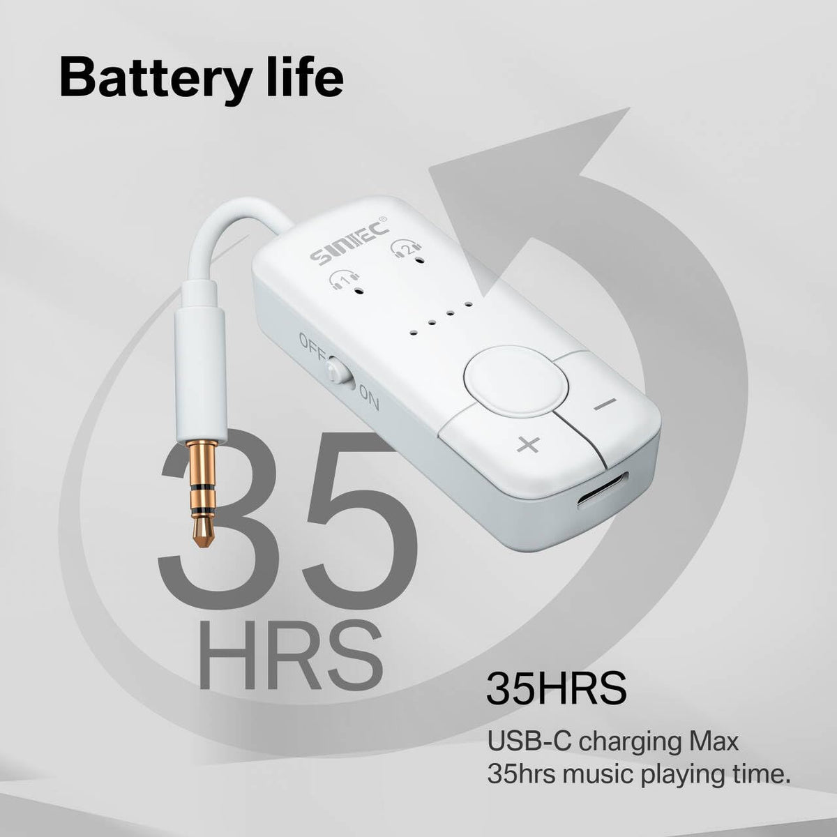 Sunitec sleek travel design showing a portable, easy-to-carry transmitter.