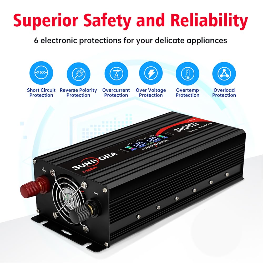 Sunivora 0 AWG copper cables ensure stable power supply.
