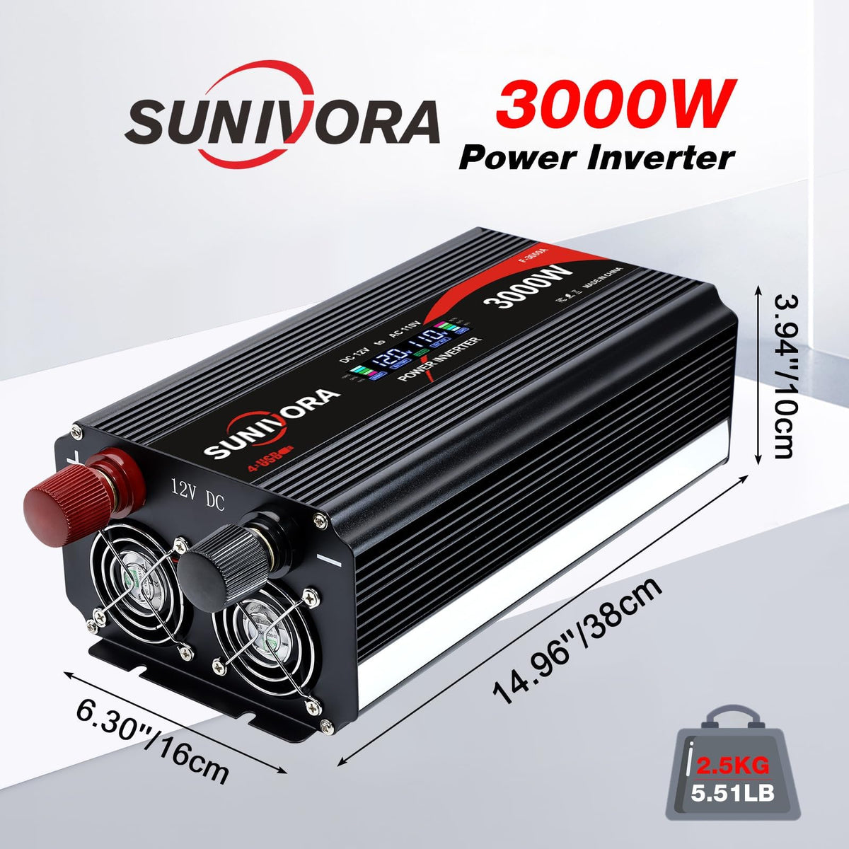 Two 0 AWG copper cables included with the Sunivora inverter.