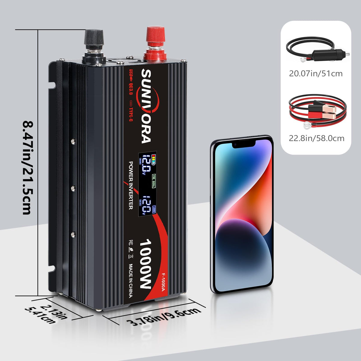 Sunivora inverter aluminum shell design resists impact and dissipates heat.