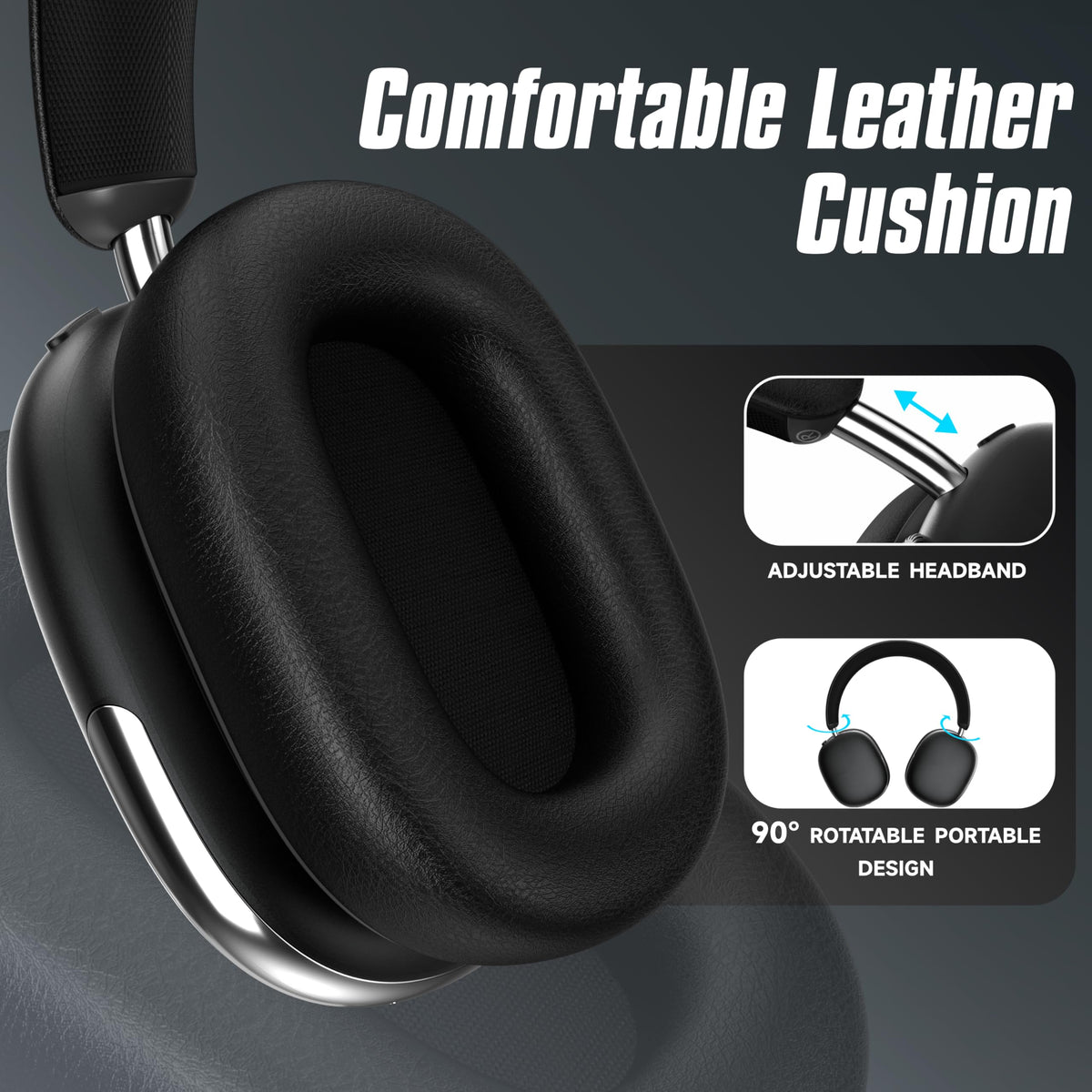 SUNJOM Freepods work with iPhone, Android, laptops, and tablets via Bluetooth.