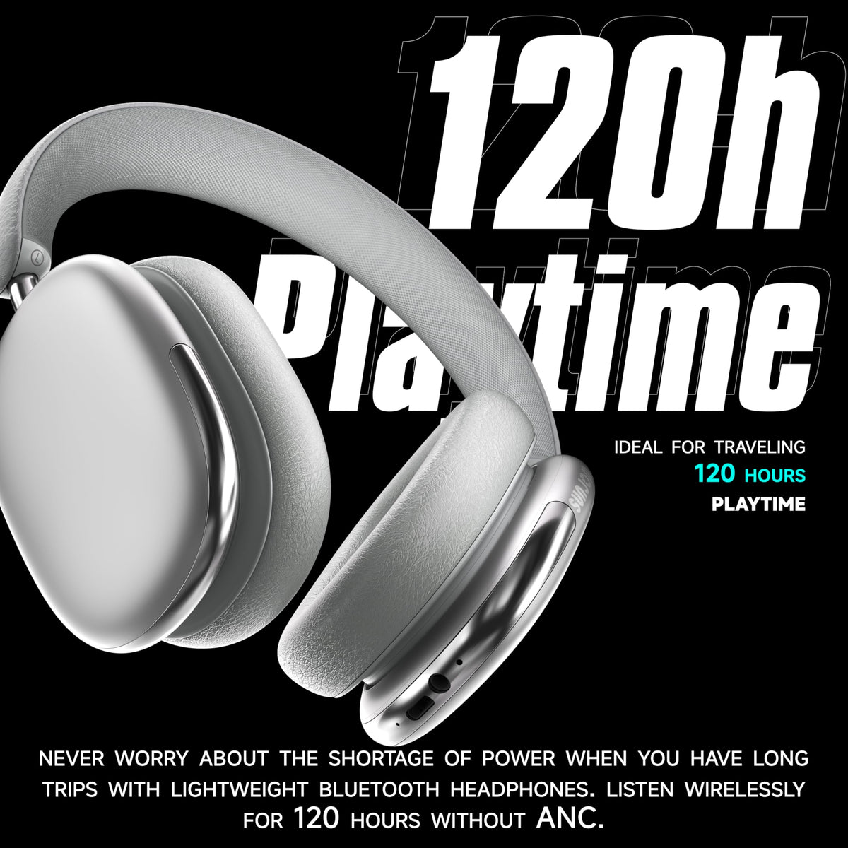 SUNJOM Freepods ear cushions close-up for soft, breathable comfort during extended listening.