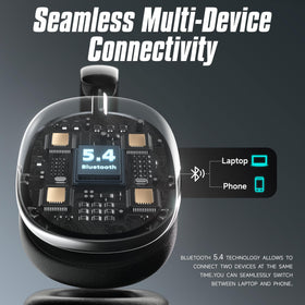 SUNJOM Freepods built-in mic with noise reduction for clear calls.