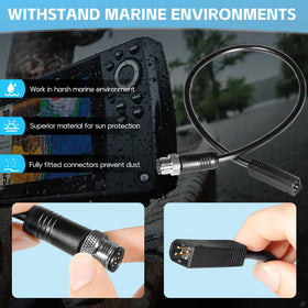 Sunluway cable jacket texture close-up showing marine-grade durability benefit
