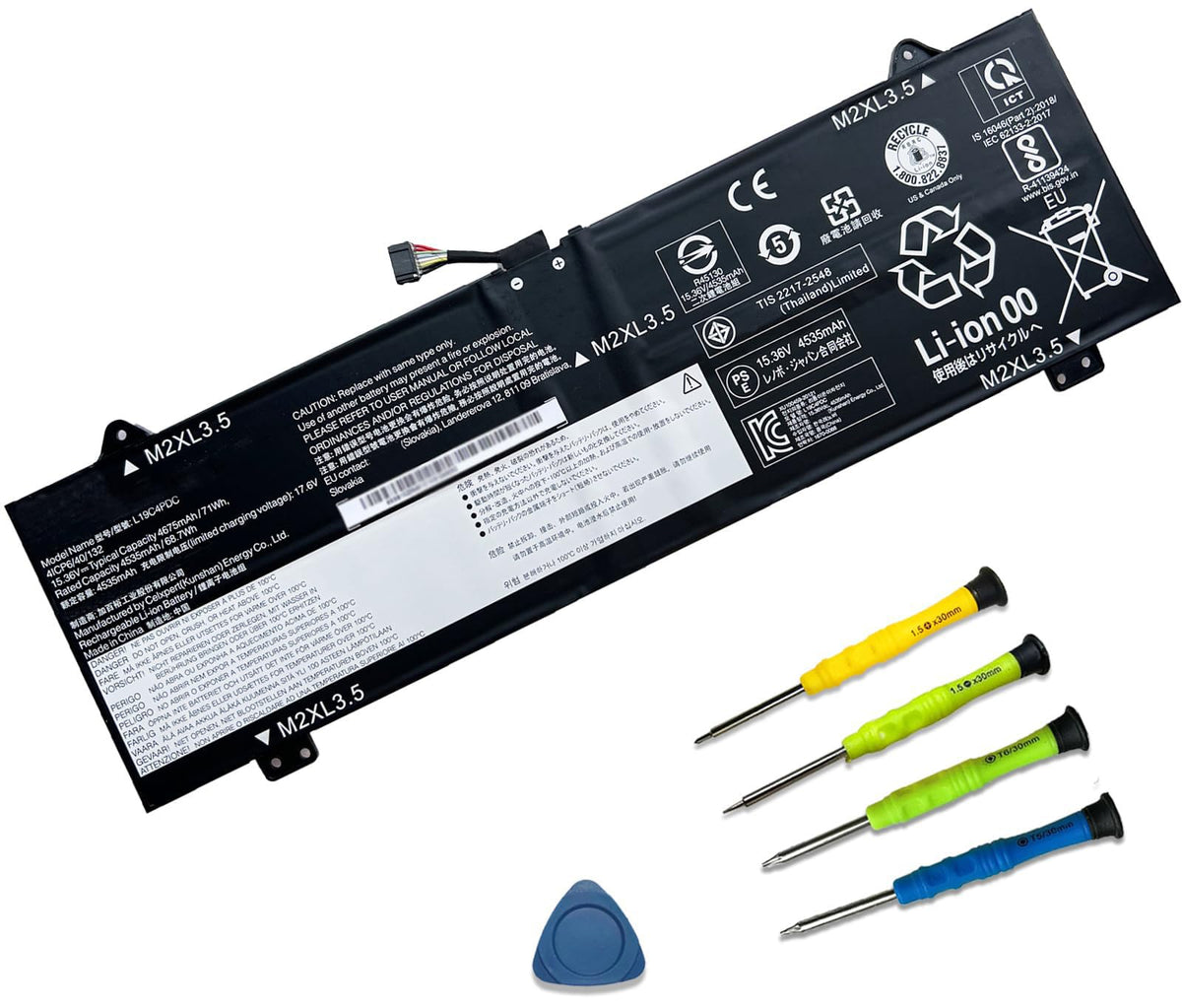 SUNNEAR front view of replacement battery showing fit and capacity benefit