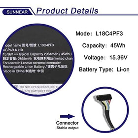 SUNNEAR label close-up displaying model L18C4PF3 and voltage for correct match