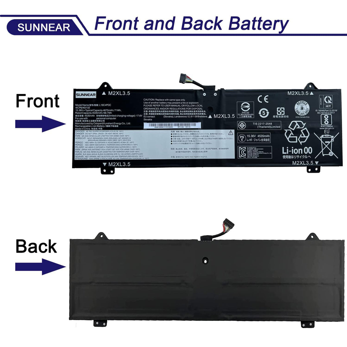 SUNNEAR terminal connector detail showing secure connection reliability