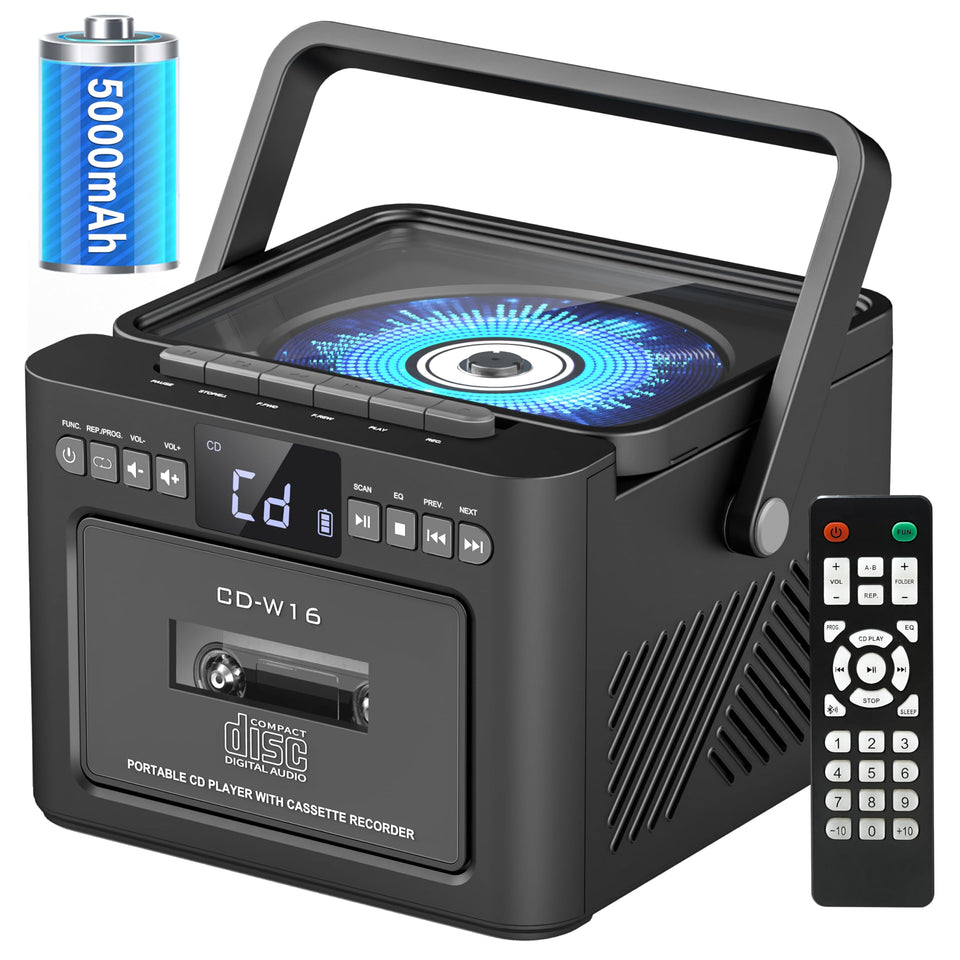 Sunoony boombox front view with LED display for easy home listening