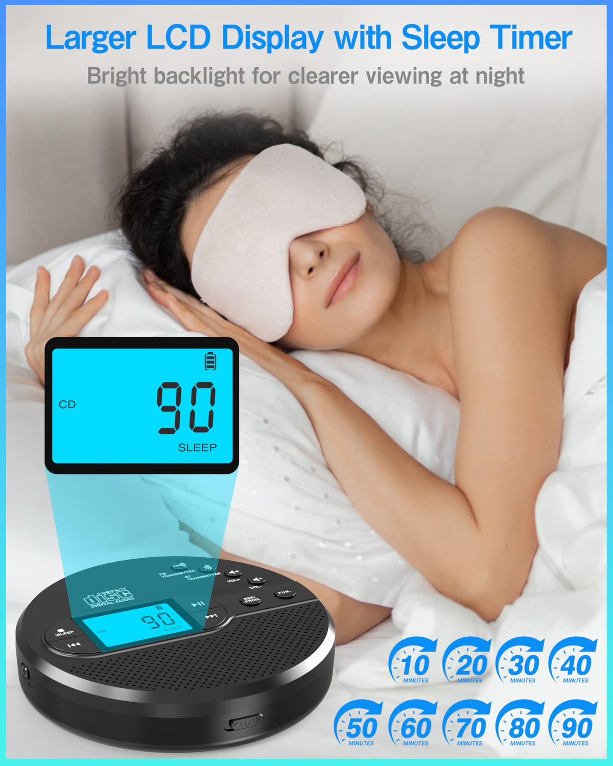Sunoony held in hand for size comparison highlighting compact portable design benefit