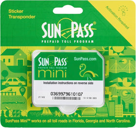 SunPass Pro transponder mounted on windshield enables seamless toll payments.