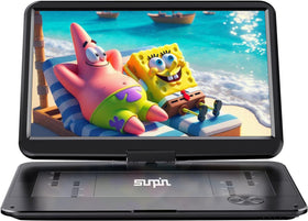 SUNPIN 17-9inch portable DVD display offers a bright screen for on-the-go viewing.