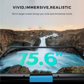 SUNPIN 17.9-inch device showing long-lasting battery for on-the-go entertainment.