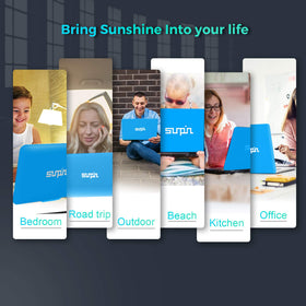 SUNPIN blue exterior design adds a stylish touch.