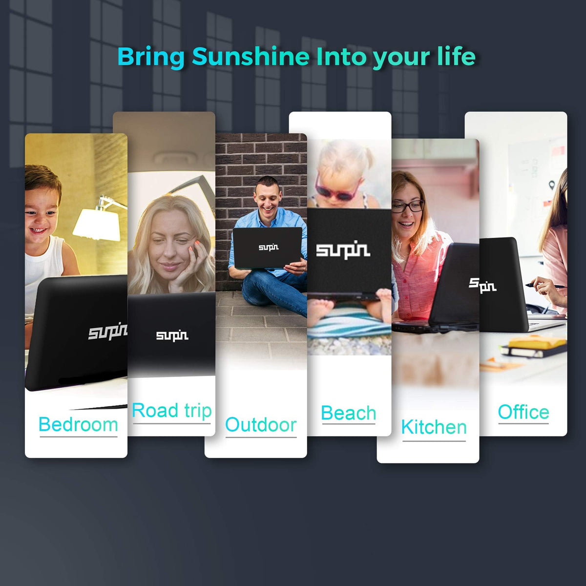 SUNPIN in-vehicle setup supports quick entertainment during travels.
