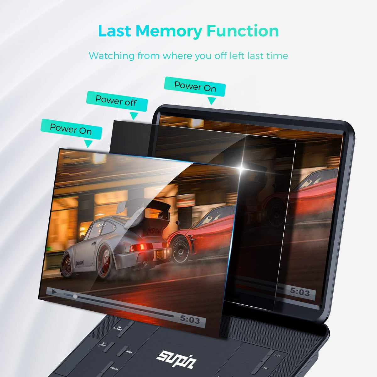 SUNPIN remote control makes navigation easy from any seat.