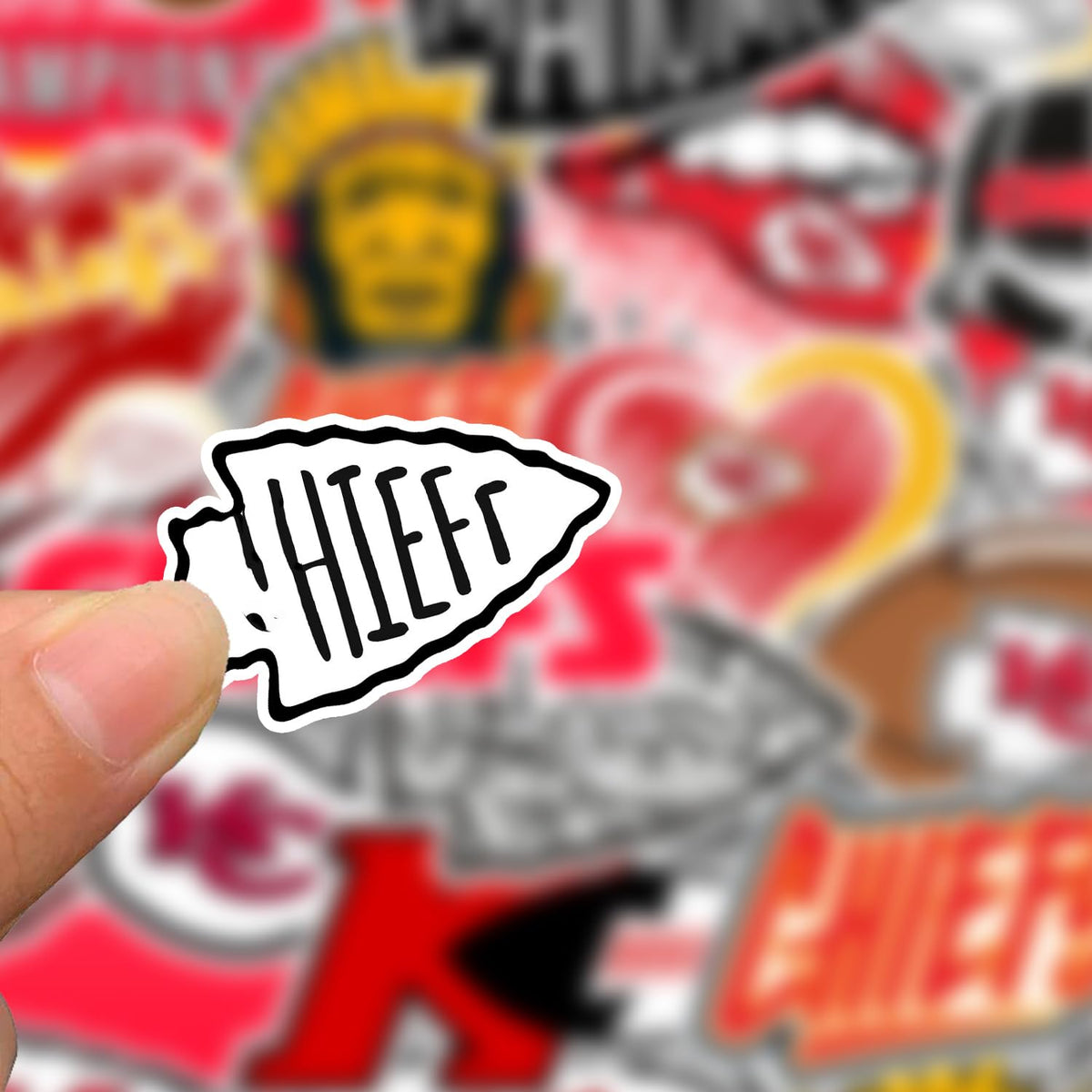 SUNSAIL Chiefs sticker for helmet delivers rugged style with scratch-resistant finish