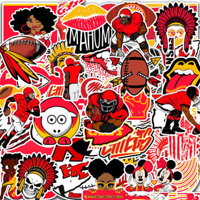 SUNSAIL Kansas City Chiefs stickers for water bottle with durable, weather-resistant vinyl