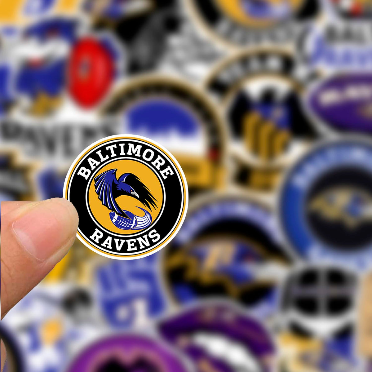 SUNSAIL Ravens sticker on a laptop for vibrant, long-lasting personalization.