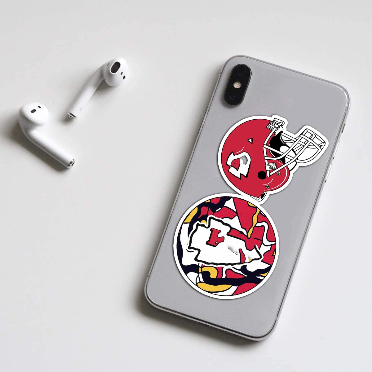 SUNSAIL Kansas City Chiefs decals sized for notebooks and gear.