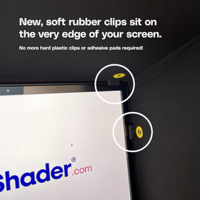 SunShader Eco six integrated magnets secure shade on various laptops.