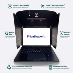 SunShader Eco multilayer cardboard construction highlights recyclable, planet-friendly design.
