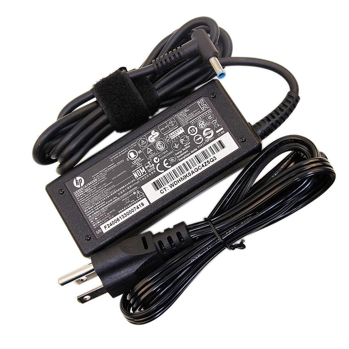 Sunshare 65W charger front view powering a laptop quickly on the go