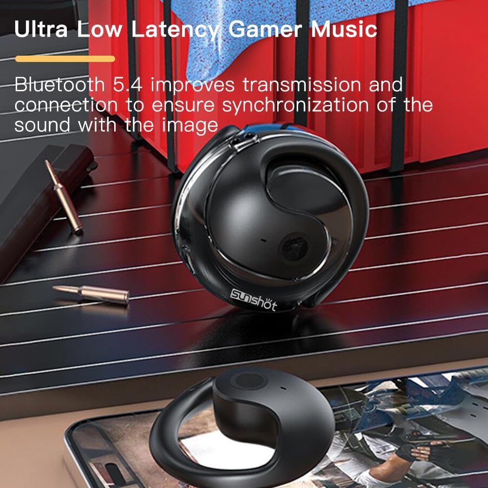 Sunshot OWS open-ear buds IPX5 waterproof design withstands sweat and rain.