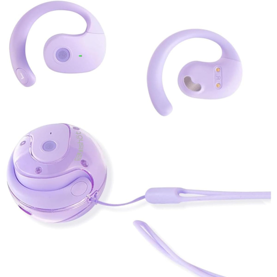 Sunshot OWS open-ear buds top view for secure fit during workouts and runs.