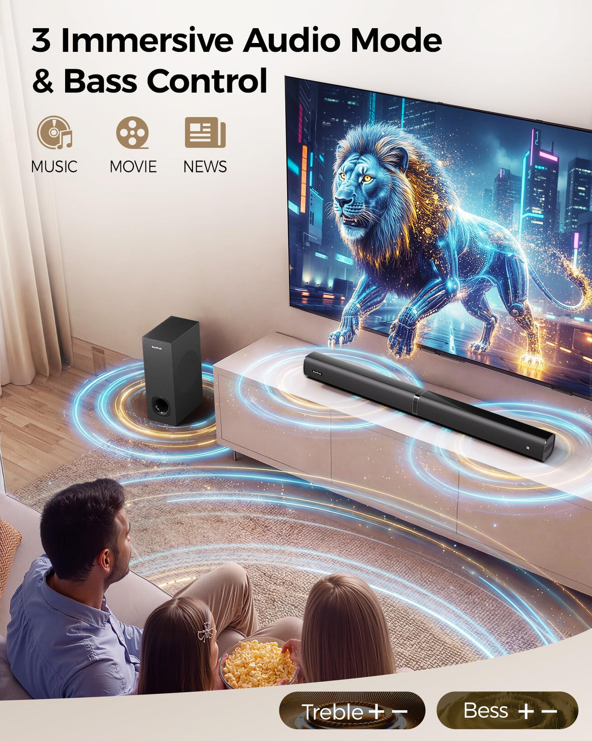 SunTrok Bluetooth 5.3 ensures fast, stable wireless streaming.