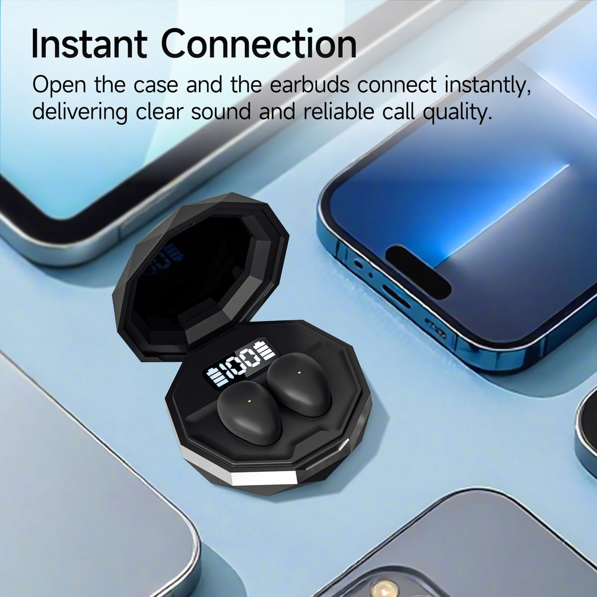 sunvito charging case with earbuds and accessories for travel
