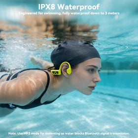 Sunvito IPX8 waterproof swimming headphones for underwater training.